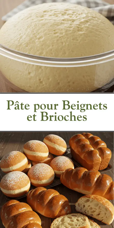 Pâte maison pour beignets et brioches dans un saladier, prête à être utilisée