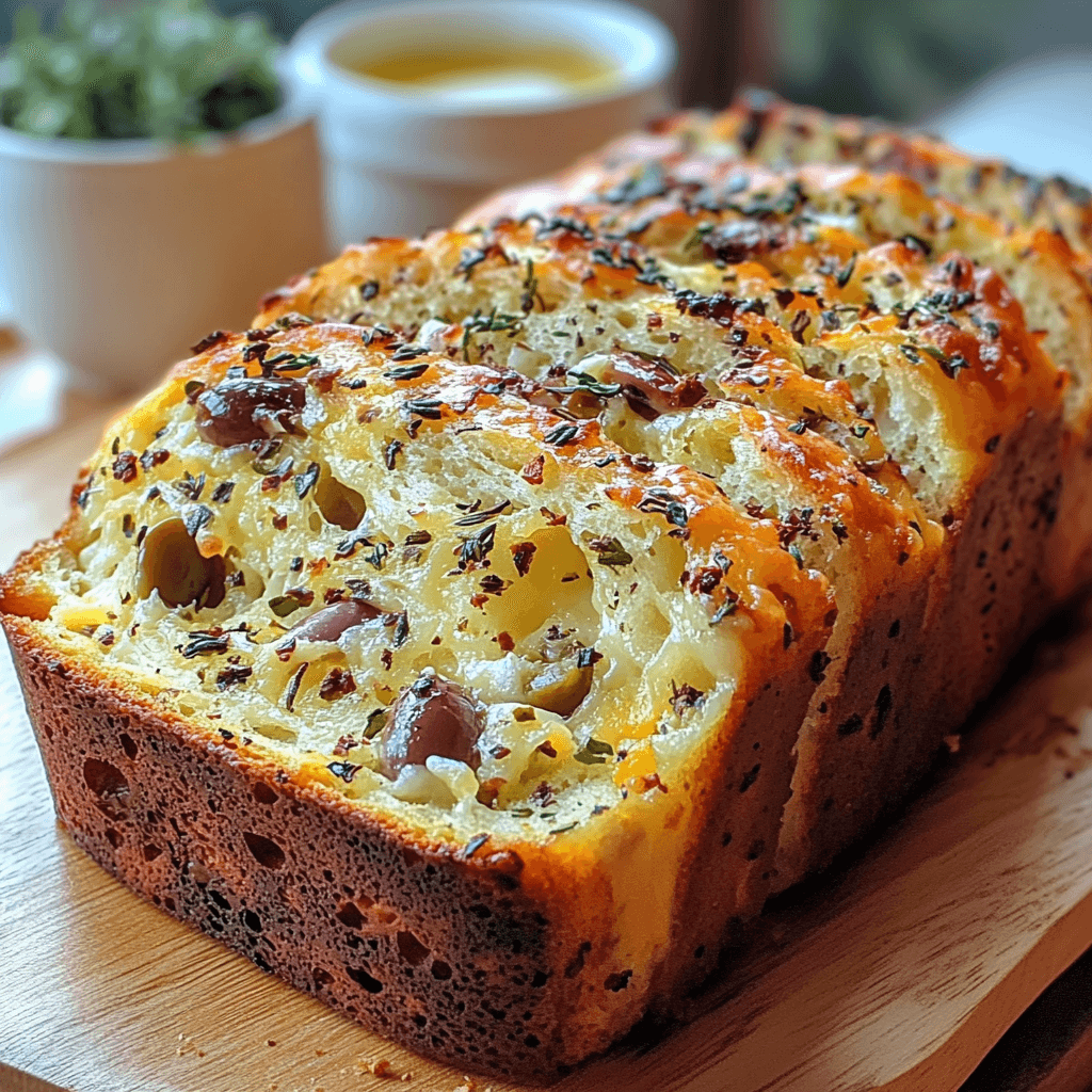 Pain Rapide Salé Fromage Olives