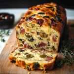 pain aux olives, bacon et fromage fait maison