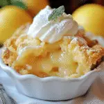 recette cobbler magique citron sortant du four