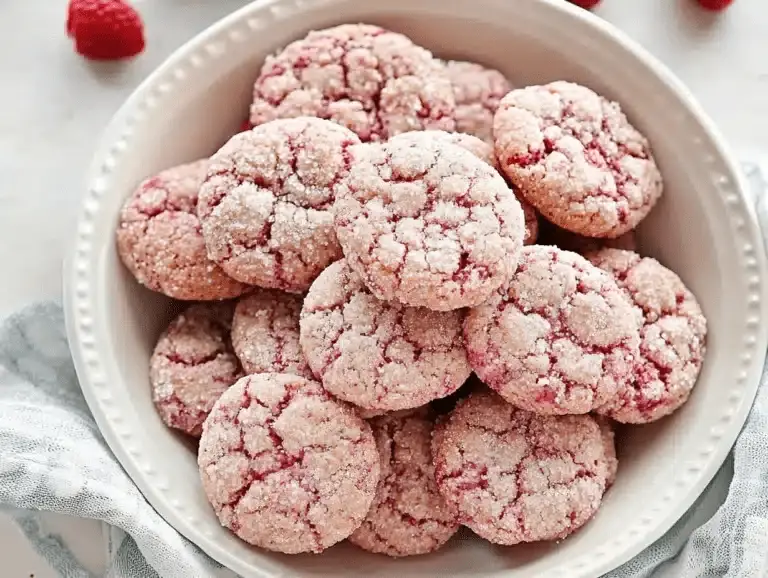 biscuits sucrés aux framboises faits maison avec marbrure rose
