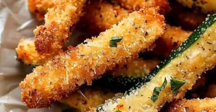 Frites de courgettes croustillantes dorées à l’Air Fryer