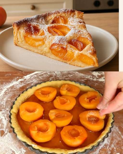 Tarte aux abricots facile et gourmande à la crème pâtissière