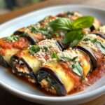 Rollatini d’aubergines aux épinards et à la ricotta