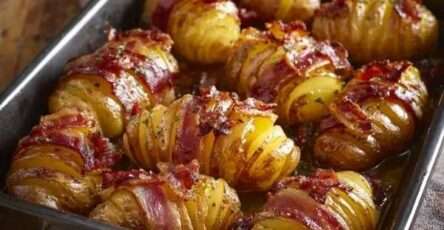 Pommes de terre rôties au miel et au bacon