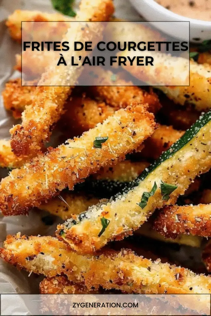 Frites de courgettes croustillantes dorées à l’Air Fryer