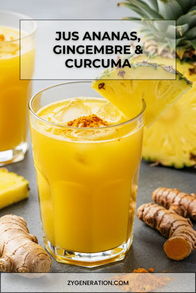 Jus Ananas – Gingembre – Curcuma