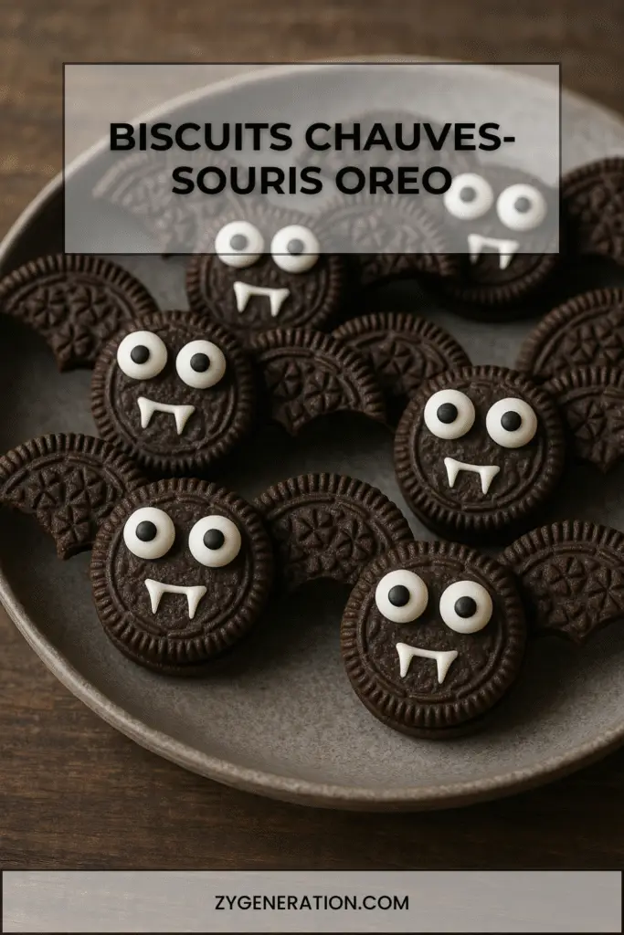 Biscuits Chauves‑Souris Oreo décor Halloween
