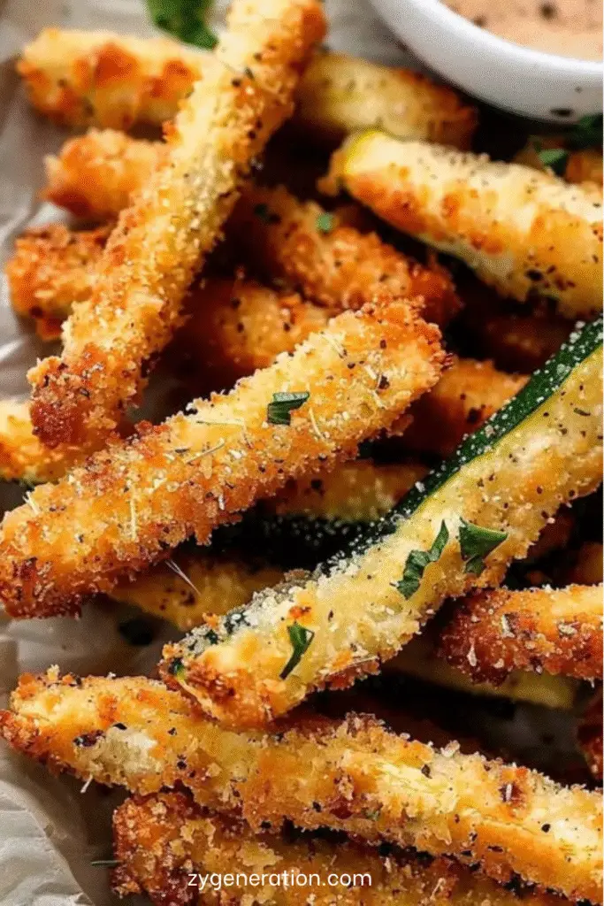 Frites de courgettes croustillantes dorées à l’Air Fryer