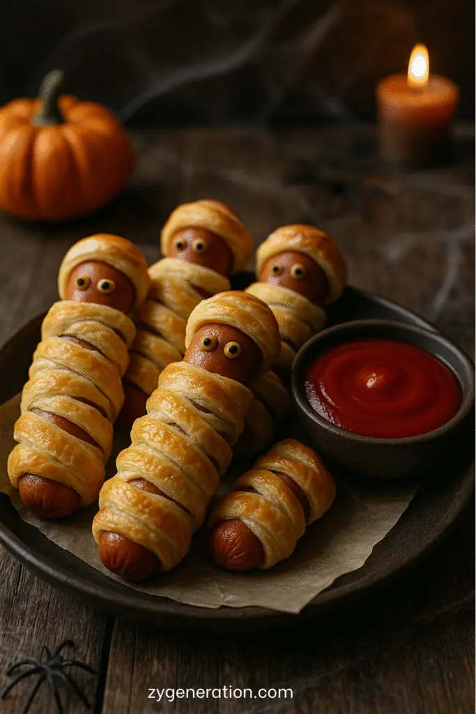 Hot-Dogs Momies d’Halloween apéro festif