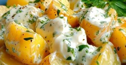 salade de pommes de terre au fromage frais et herbes fraîches