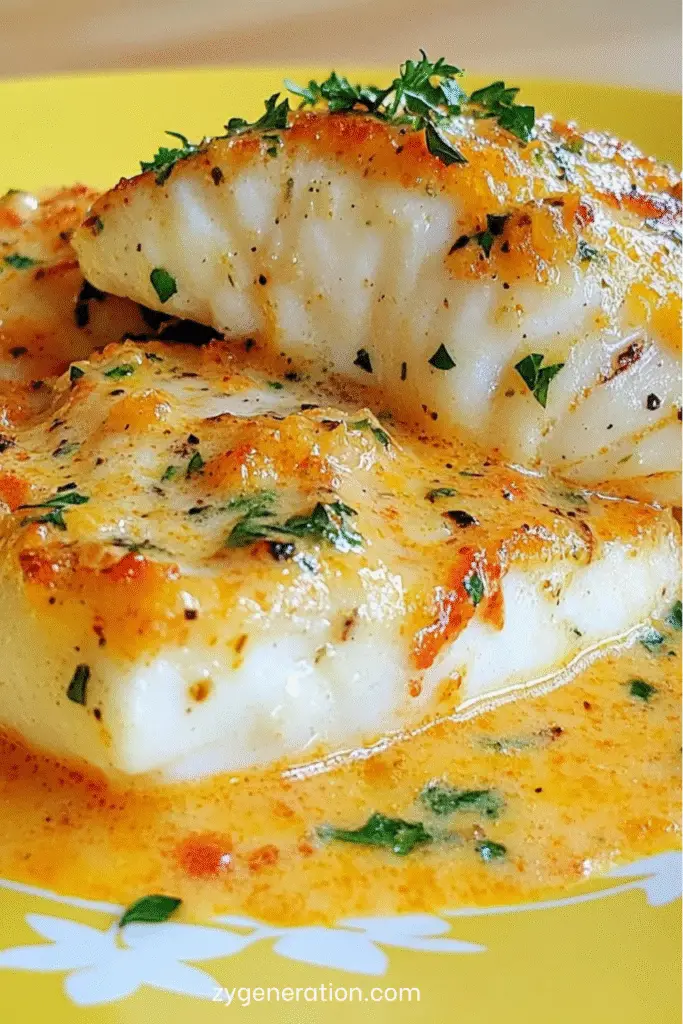 Filets de cabillaud sauce crémeuse au safran