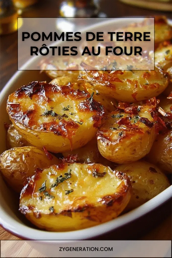 Pommes de terre rôties au four dorées et croustillantes sur plaque, garnies d’herbes fraîches et d’une touche d’huile d’olive.