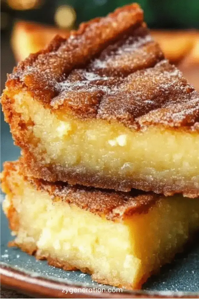 Gâteau moelleux frangipane au rhum doré, saupoudré de sucre glace et garni d’amandes effilées sur une assiette de dessert.