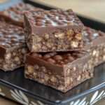 barres croustillantes au chocolat noir maison avec riz soufflé