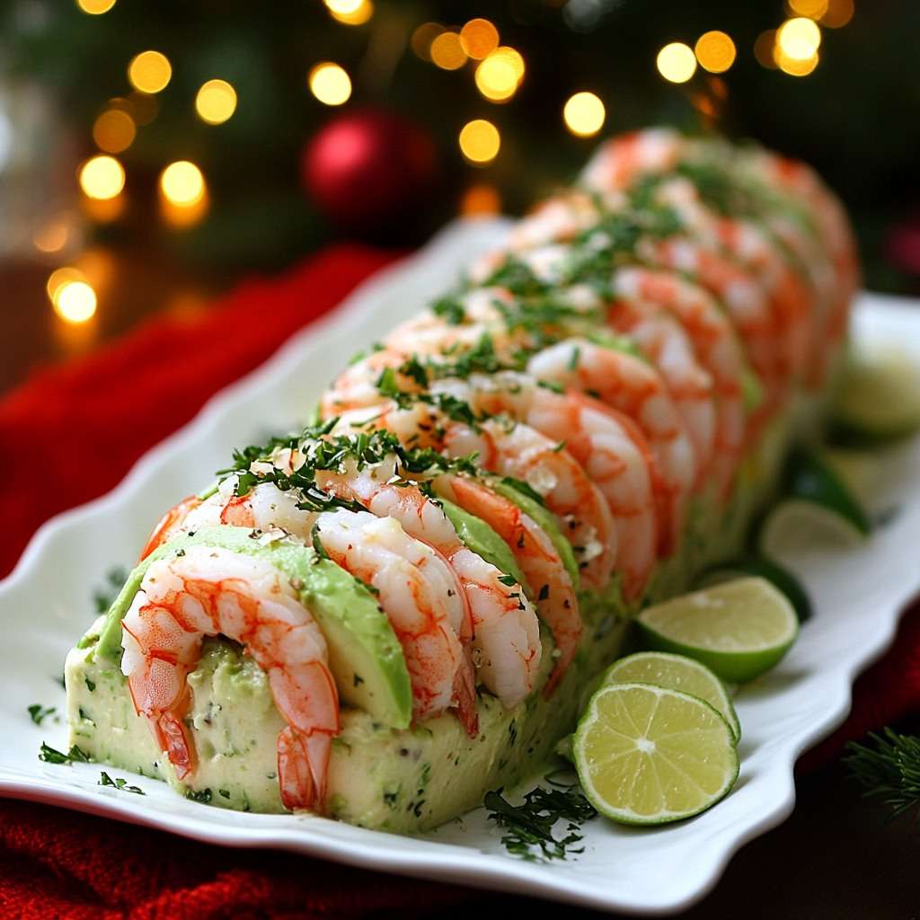 buche salée crevettes avocat citron vert roulé génoise garniture fraîche