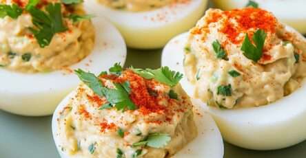 oeufs mimosa farcis à l avocat citron vert garniture verte crémeuse