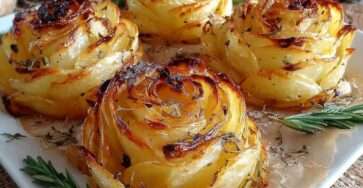 roses de pommes de terre croustillantes cuites au four dans moule à muffins