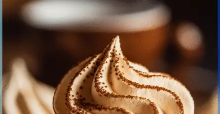 meringues au café dorées et légères disposées sur une assiette