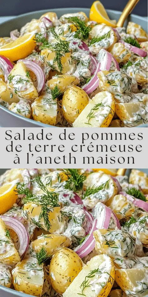 salade de pommes de terre crémeuse à l aneth oignon rouge citron