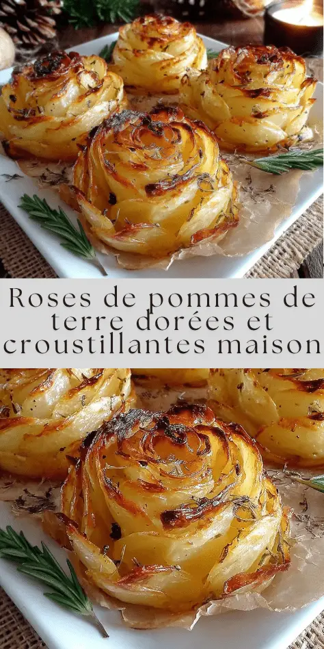 roses de pommes de terre croustillantes cuites au four dans moule à muffins