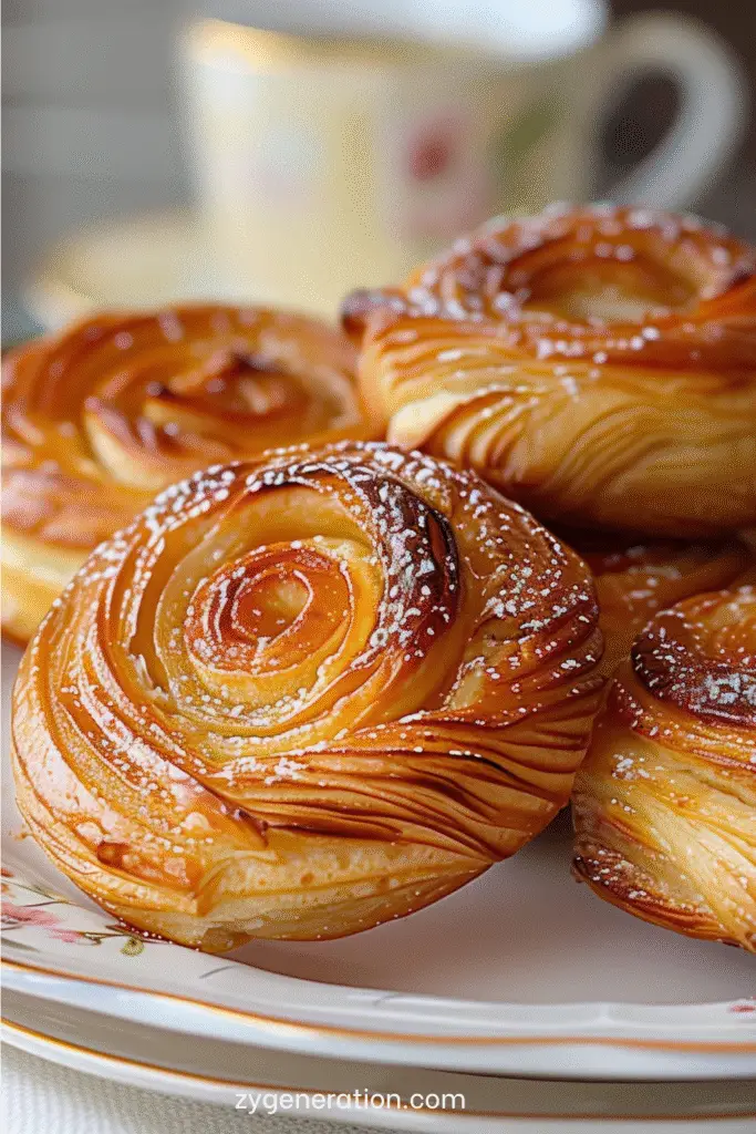 kouign-amann breton doré caramélisé posé sur une assiette