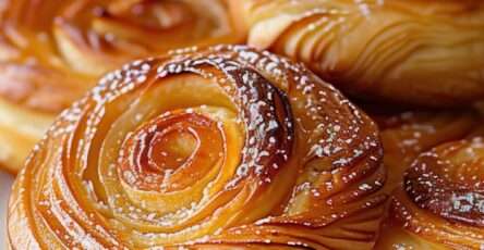 kouign-amann breton doré caramélisé posé sur une assiette