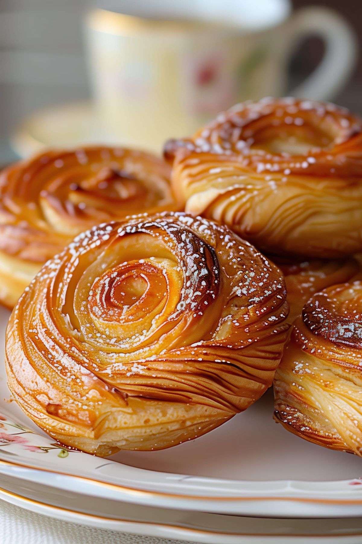 kouign-amann breton doré caramélisé posé sur une assiette