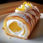 Roll citron meringué façon New-York, feuilleté croustillant et crème acidulée