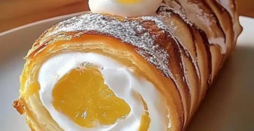 Roll citron meringué façon New-York, feuilleté croustillant et crème acidulée