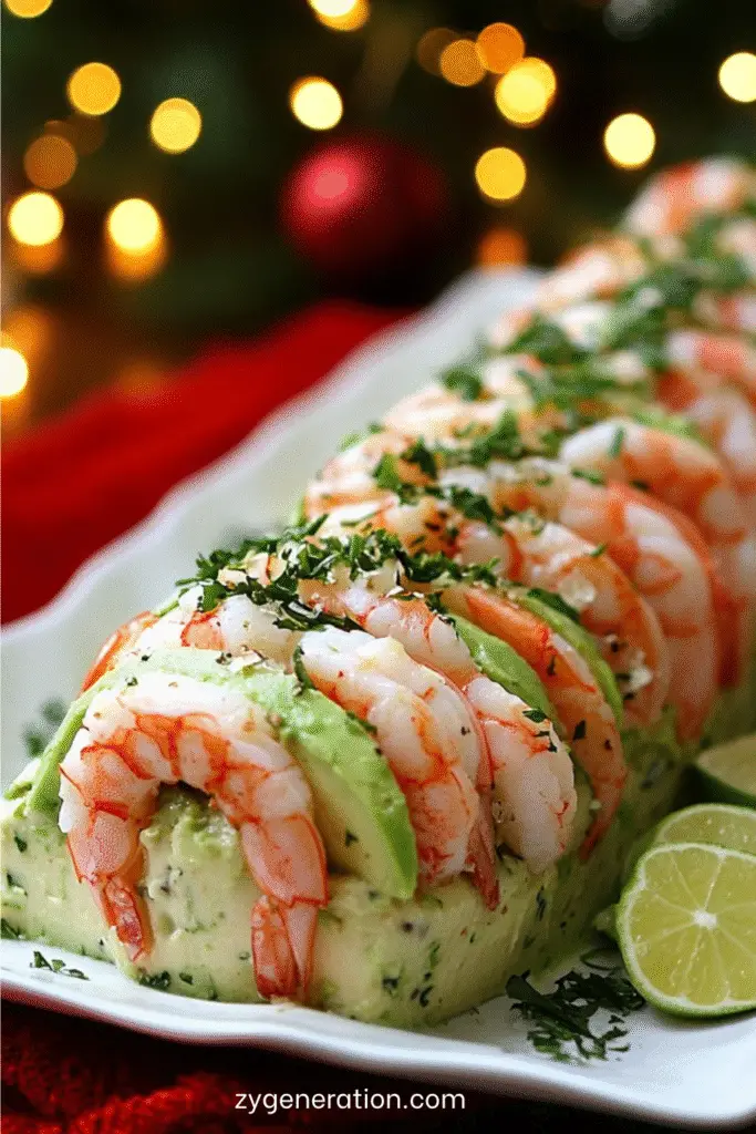 buche salée crevettes avocat citron vert roulé génoise garniture fraîche