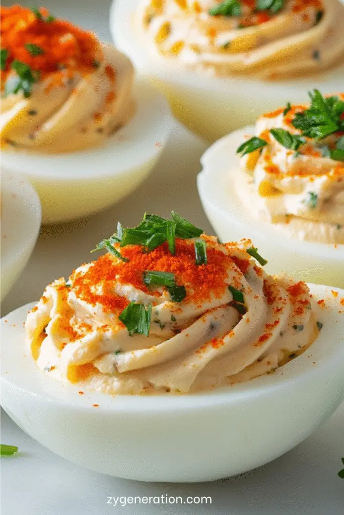 oeufs mimosa classiques farcis à la mayonnaise et herbes fraîches