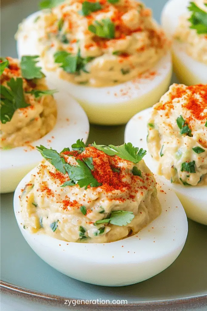 oeufs mimosa farcis à l avocat citron vert garniture verte crémeuse