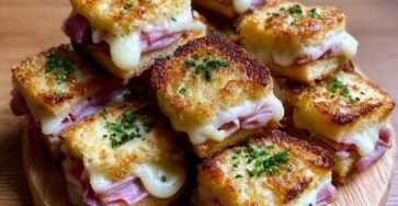 Mini croques fondants au jambon et fromage