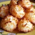 Petits rochers à la noix de coco, dorés et moelleux