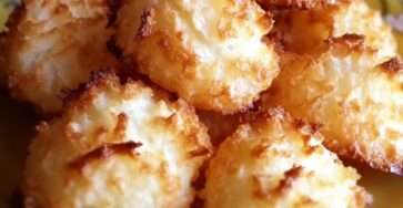 Petits rochers à la noix de coco, dorés et moelleux