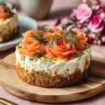 Mini cheesecakes salés au saumon fumé et aneth