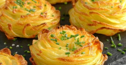 Nids de pommes de terre croustillants au four