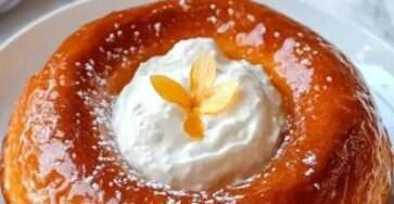 Baba au rhum traditionnel doré, brioche individuelle imbibée de sirop au rhum, garnie de chantilly maison et servie sur une assiette blanche élégante