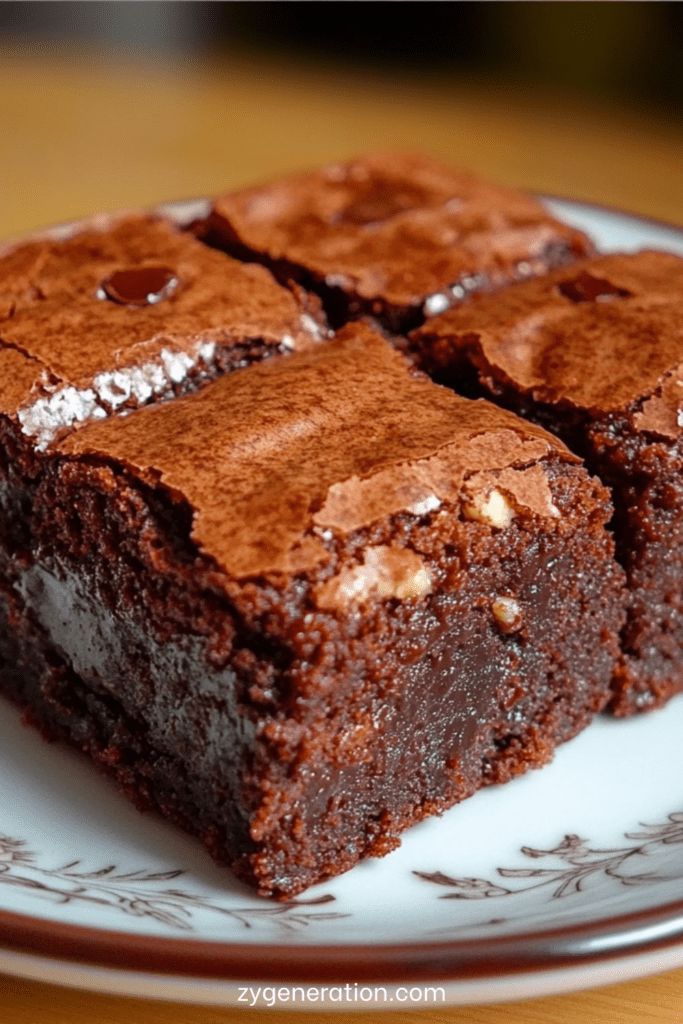 Brownie chocolat cœur coulant ultra fondant avec texture moelleuse et centre chocolat fondu