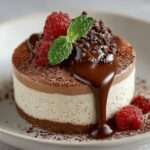 Verrines de mousse au chocolat et mascarpone, texture aérienne et crémeuse, saupoudrées de cacao avec copeaux de chocolat.