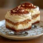 Tiramisu en verrines crémeux avec couches de biscuits imbibés de café, crème mascarpone légère et cacao saupoudré sur le dessus.