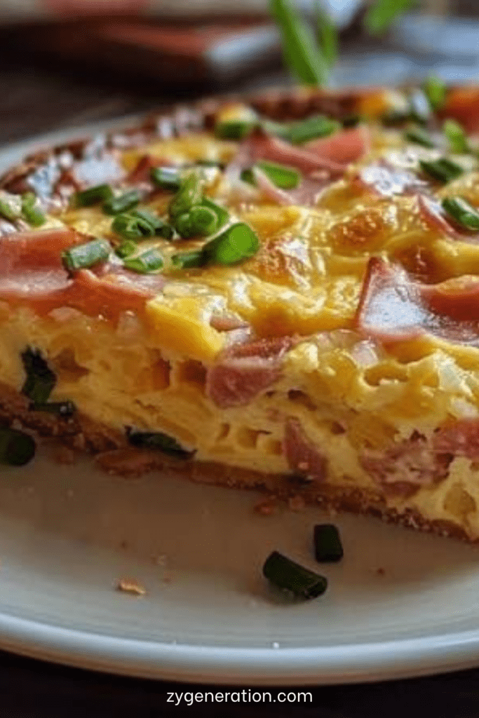 Quiche lorraine dorée avec pâte croustillante et garniture crémeuse aux lardons, découpée en parts et servie sur une assiette.
