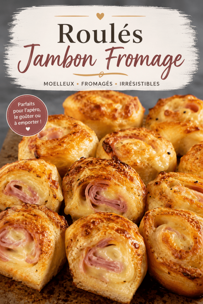 Croque-monsieur roulé au four façon apéro, petits roulés dorés au pain de mie, jambon et fromage fondant, servis chauds pour un apéritif gourmand.
