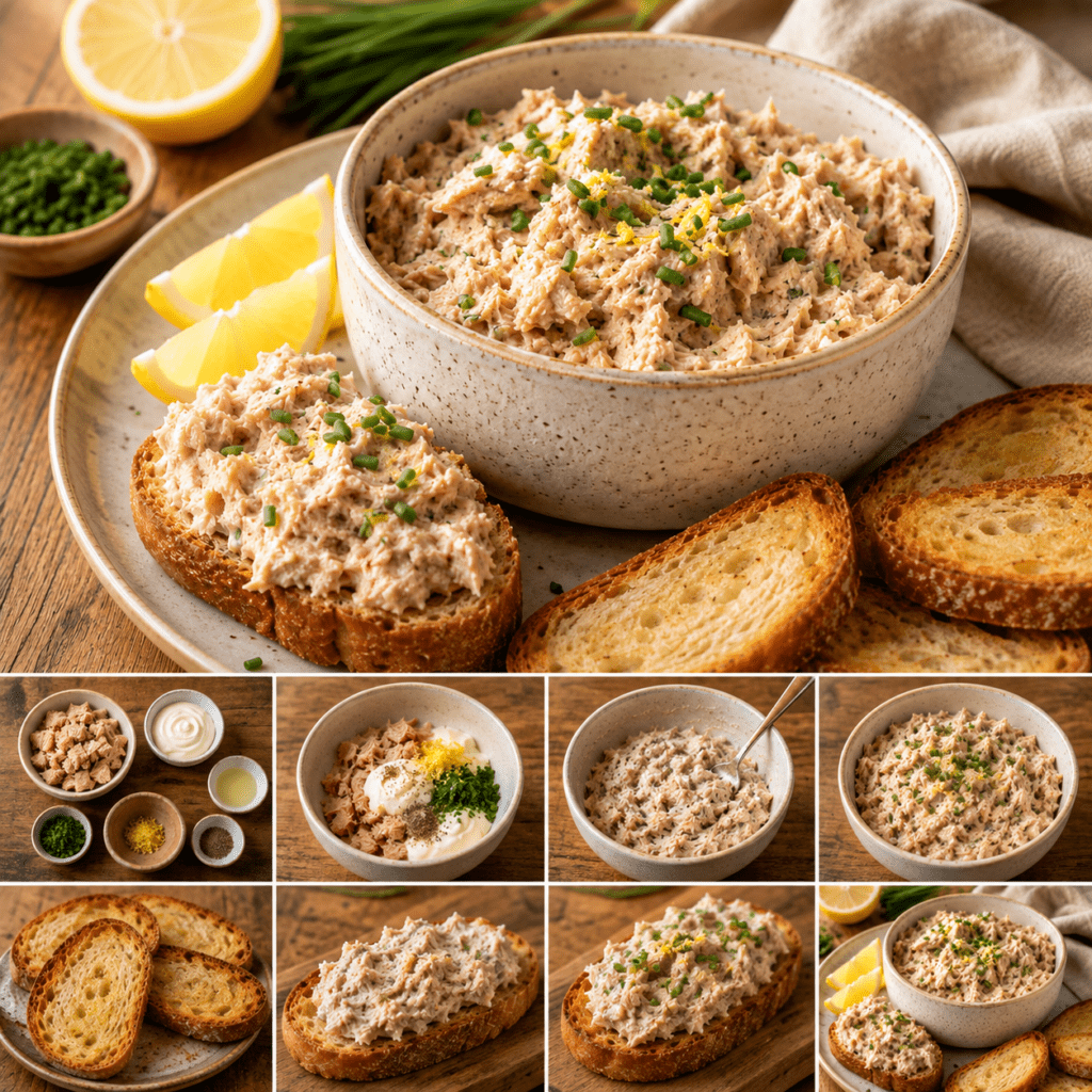 Une tartinade fraîche et crémeuse, relevée de citron, de moutarde et de ciboulette, prête en dix minutes.